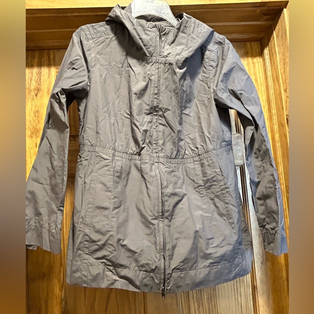Gray Eileen Fisher windbreaker coat